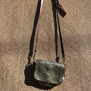 Vintage Campomaggi Metallic Green Leather Studs RARE 1961 5x7” Made in Italy